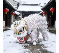Due Persone Dragon Dance Lion Costume Cinese Testa di Leone Del Sud Risveglio Danza Folk Performance Puntelli All'aperto