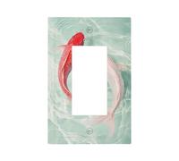 Due pesci che nuotano nell'acqua interruttore della luce piastra da parete piastra frontale copertura singola bilanciere 1 banda decoratore presa coperture per la casa cucina camera bagno Decor