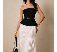 Due pezzi abito da donna, top nero e gonna plissettata elegante, set da vacanza, set elegante da donna, stile "old money", set da due pezzi per vacanza, outfit estivi per donna L,M,S,XL,XS,XXL,XXS,XXX