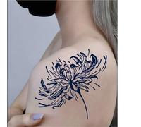 Due pezzi ..'altro lato degli adesivi per tatuaggi con erbe e succo di fiori femminili, il lavaggio della clavicola non cade adesivi semipermanenti non riflettenti e durevoli impermeabili