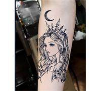 Due pezzi di adesivi per tatuaggi di erbe e succhi, uomini e donne, semipermanenti, antiriflesso, durevoli, impermeabili, adesivi per principesse assolutamente bellissimi