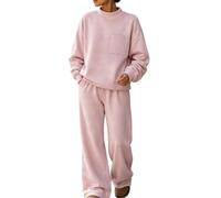 Due Pezzi Tute Casual Collo A Lupetto Felpa Tasca Joggers Tute | Due Pezzi Tute A Collo Alto Pullover Felpa Tasca Petto Pantaloni Gamba Larga Donna Tuta Set