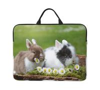 Due piccoli coniglietti carini, Custodia per laptop da 14 pollici, borsa per notebook, custodia per laptop, valigetta con maniglia
