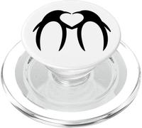 Due pinguini formano un cuore in amore PopSockets PopGrip per MagSafe