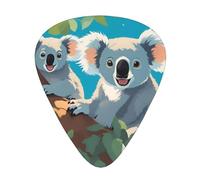 Due plettri per chitarra koala felici resistenti all'usura per chitarra, basso, chitarra elettrica, ukulele, sottili, medi, pesanti, 12 pezzi