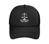 Due Process Is Law Donna Uomo Cappellino con Visiera Regolabile Berretto da Baseball Sportivo Cappellino da Baseball per All'Aperto Ciclismo Corsa