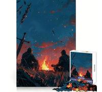 Due puzzle di cavalieri guerrieri per ragazzi, 1000 pezzi, esercizio cognitivo, rilassante, divertente, senza bordi taglienti, regalo di Natale ideale (50x75cm)