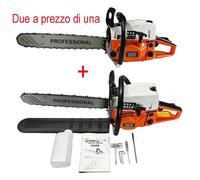 DUE PZ. MOTOSEGA A SCOPPIO 52CC LAMA 50CM SISTEMA ANTI VIBRAZIONI BLOCCO CATENA