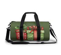 Due regali di Natale borsa da viaggio palestra per donne uomini borsa da viaggio cilindrica borsa da allenamento sport borsa con tracolla