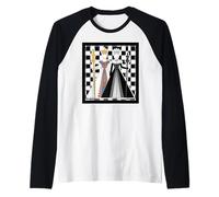 Due Regine Arte Ispirata agli Scacchi Maglia con Maniche Raglan