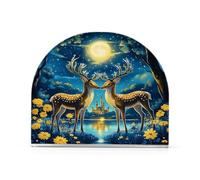 Due renne sotto la luna portatovaglioli per tavolo cucina Decor acrilico portatovaglioli di carta per fazzoletti sala da pranzo interni esterni festa accessori