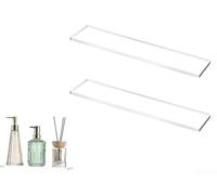 Due ripiani in acrilico trasparente per armadietti dei medicinali che offrono una pratica espansione e una facile integrazione negli spazi esistenti del bagno o della cucina (2)