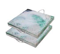 Due robusti Cuscinetti stabilizzatori per Camion e rimorchi di Cuscinetti di Sollevamento Leggeri in Colori Assortiti con Maniglie per Strade sconnesse e sterrate (40x40x5 cm / 15,