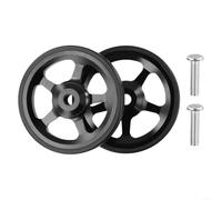 Due ruote Easy per bici pieghevoli, dimensioni 60 mm, in lega di alluminio e gomma, funziona con Brompton e per 3Sixty (nero)