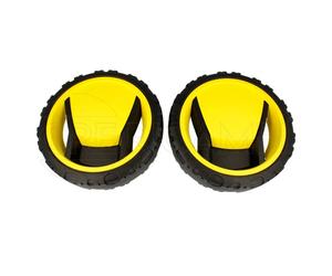 Due Ruote Giallo/Nero 19,5cm per Idropulitrice Karcher