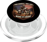Due ruote One Life Make It Count American Dirt Bike Rider PopSockets PopGrip per MagSafe