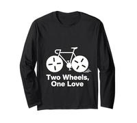 Due Ruote One Love Minimal Bicycle Rider Design Maglia a Manica