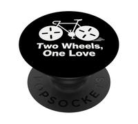 Due ruote One Love Minimal Bicycle Rider Design PopSockets PopGrip Adesivo
