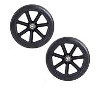 Due Ruote Solide da 8 Pollici con Un Diametro di 20 cm. Ruota Anteriore for Sedia a rotelle Ruota for Sedia a rotelle con Pneumatico Solido Grigio Nero (Color : Black, Size : Narrow Wheel)