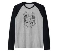 Due scheletri Che Ballano Back To Back Light Burst Stars Maglia con Maniche Raglan