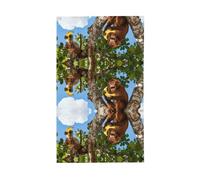 Due scimmie divertenti bandiere da giardino - adorabile bandiera con design animale per esterni e interni, 150 x 90 cm