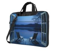 Due sedie su una piattaforma di legno borsa per laptop custodia per laptop 15,6 pollici borse per computer imbottita copertura manica per donne uomini