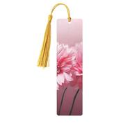 Due segnalibri floreali rosa, segnalibri in legno con nappa, segnalibri per amanti dei libri, segnalibri di pagina, regali di lettura per donne e uomini, etichette per segnalibri in legno fatte a ma