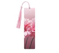 Due segnalibri floreali rosa, segnalibri in legno con nappa, segnalibri per amanti dei libri, segnalibri di pagina, regali di lettura per donne e uomini, etichette per segnalibri in legno fatte a ma