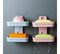 Due Set Di Porta Sapone A Ventosa Per Bagno Creativo Da Appendere Al Muro