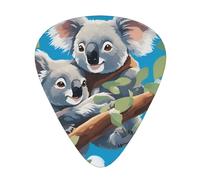 Due simpatici koala resistenti all'usura plettri per chitarra, basso, chitarra elettrica, ukulele, sottili, medi, pesanti, 12 pezzi