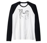 Due simpatici levrieri italiani Maglia con Maniche Raglan