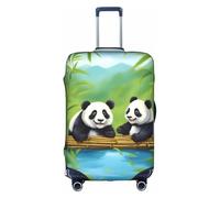 Due simpatici panda copritesta con stampe alla moda adatte per uso aziendale e all'aperto, bianco, XL