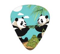 Due simpatici plettri per chitarra a forma di panda grandi, realizzati in materiale ABS, adatti per chitarre acustiche, chitarre elettriche, ecc.