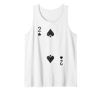 Due Spade Picche Card Poker Vegas Costume Canotta