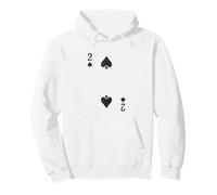 Due Spade Picche Card Poker Vegas Costume Felpa con Cappuccio