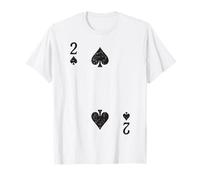 Due Spade Picche Card Poker Vegas Costume Maglietta