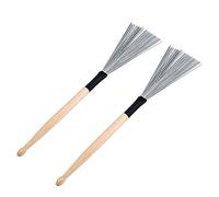 Due Spazzole per Tamburo in Filo D'acciaio, 222mm, Beige
