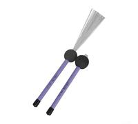 Due spazzole retrattili per batteria con setole in acciaio e manici in gomma antiscivolo per suonare con precisione per jazz, folk e musica soft (AN23Purple)