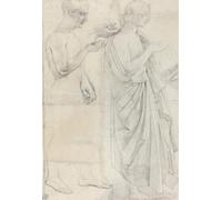 Due studi di Virgilio (c. 1812 e c. 1825) Stampa poster di Jean Auguste Dominique Ingres (18 x 24)