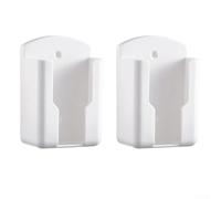 Due supporti da parete per telecomando in un unico pacchetto, staffa montata per controller TV stereo condizionatore d'aria (bianco)