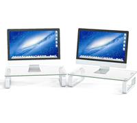 Due Supporto Trasparente del Monitor del Computer Portatile TV Display Riser HD02T-201P