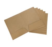 Due Tasche Cartelle 6pz A4 Lettera File Portfolio Marrone