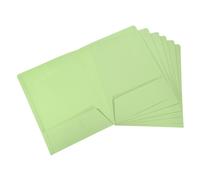 Due Tasche Cartelle 6pz A4 Lettera File Portfolio Verde Chiaro