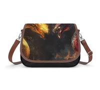 Due teste di drago in fuoco borse a tracolla per le donne borsa messenger borsa a tracolla borse