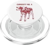 Due teste vitello xilografia illustrazione tassidermia stranezza PopSockets PopGrip per MagSafe