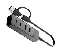 Due Tipi C e USB3.0 USB 2.0 Port Hubs Expander 5 Gb/s di trasferimento dati per periferiche simultanee, connettori e giochi Hub USB per ufficio