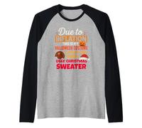 Due To Inflation This is My Halloween Thanksgiving Christmas Maglia con Maniche Raglan