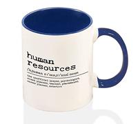 Due toni blu tazza di caffè risorse umane, definizione risorse umane tazza di caffè, tazza di tè regalo 311,8 g