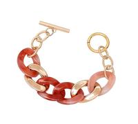 Due toni handchain caramelle resina colorata bangel moda braccialetto moda gioielli regalo per le donne accessorio inverno festa gioielli per le donne, Taglia unica, come descritto