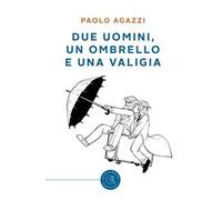 Due uomini, un ombrello e una valigia